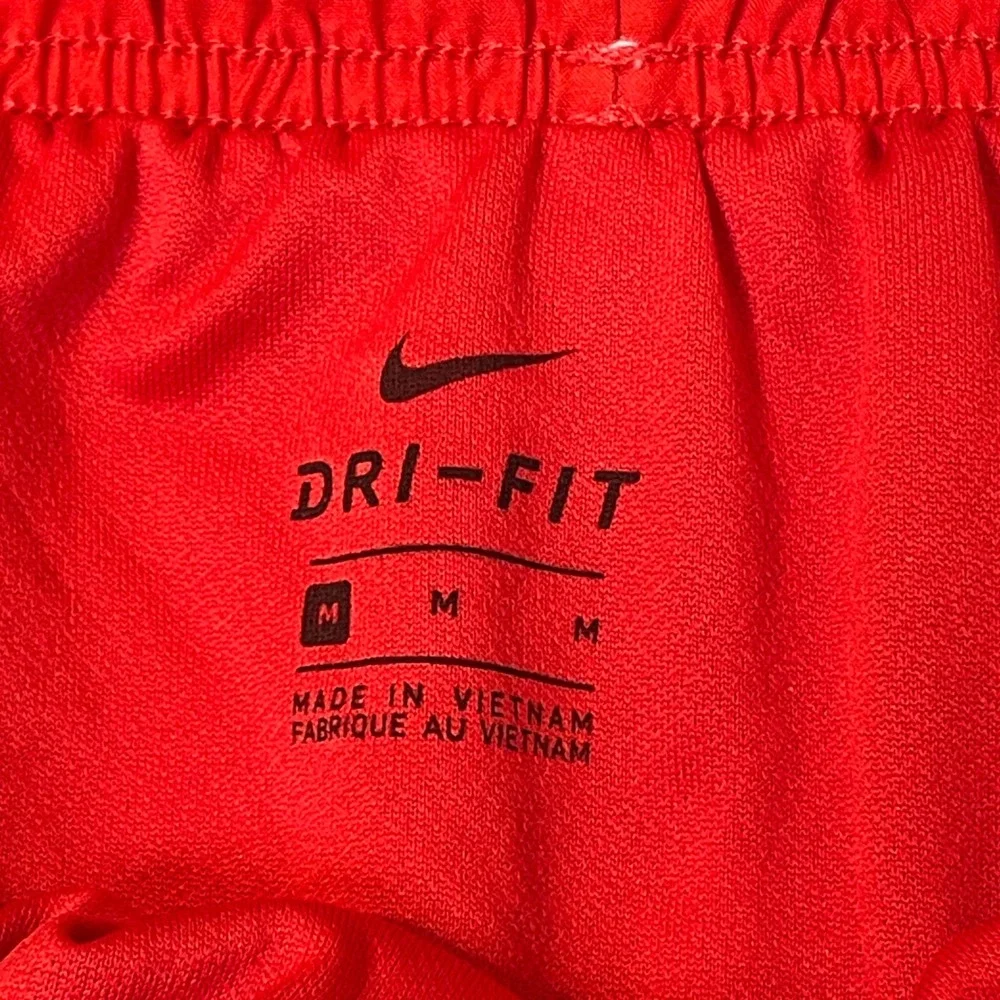 Nike Dri-FIT Tempo Running Shorts Red White Mesh Athletic Gym Womens Medium